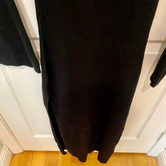 FRAME BLACK RIB KNIT MAXI DRESS NEW WITH TAGS (NWT) - Picture 6 of 16